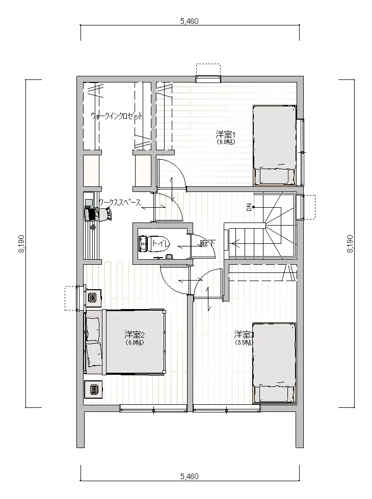 PLAN 001 2F間取り