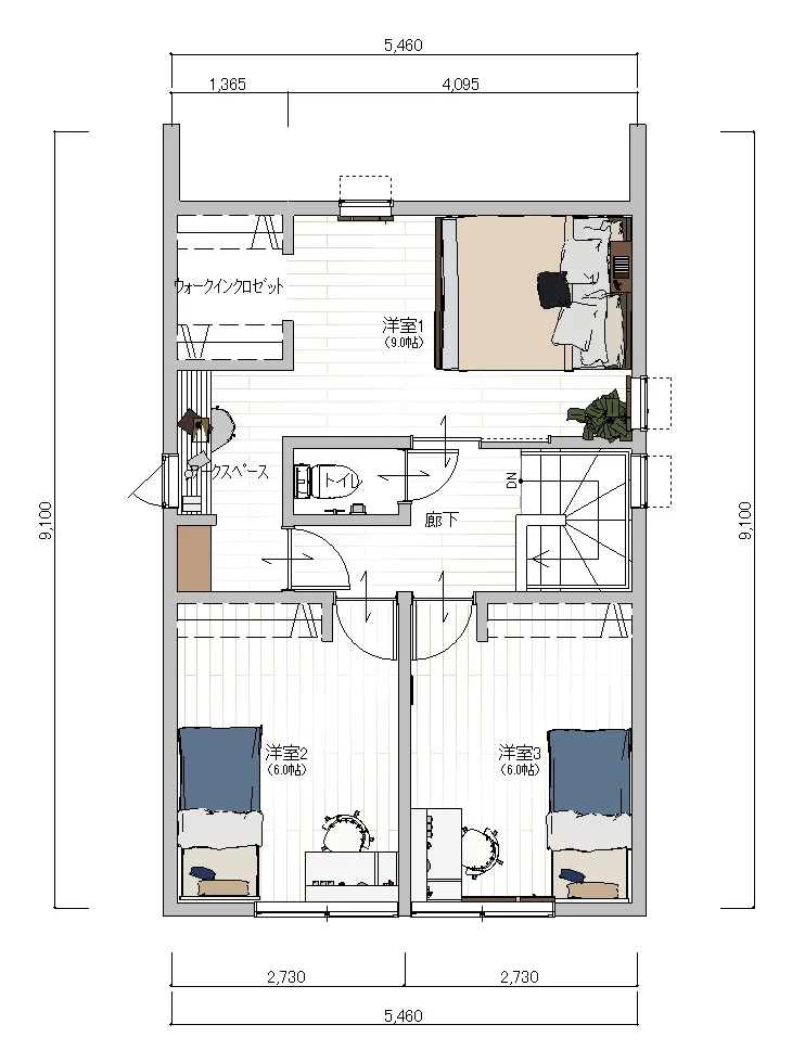 PLAN 002 2F間取り