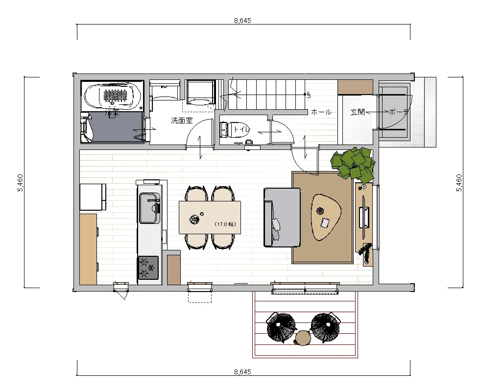 PLAN 003 1F間取り