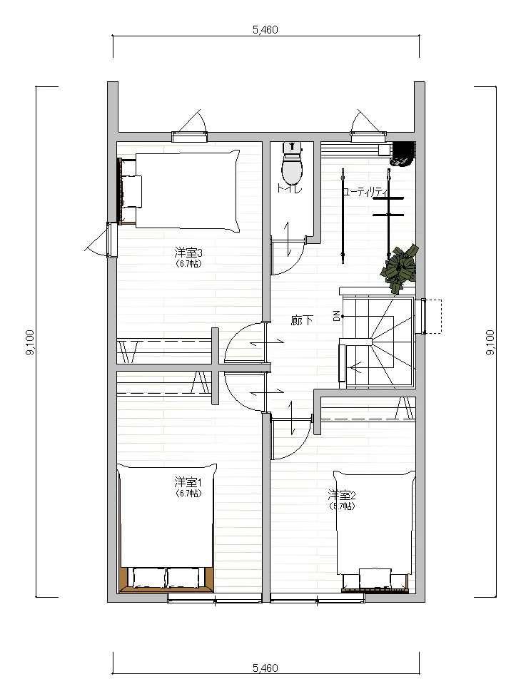 PLAN 004 2F間取り